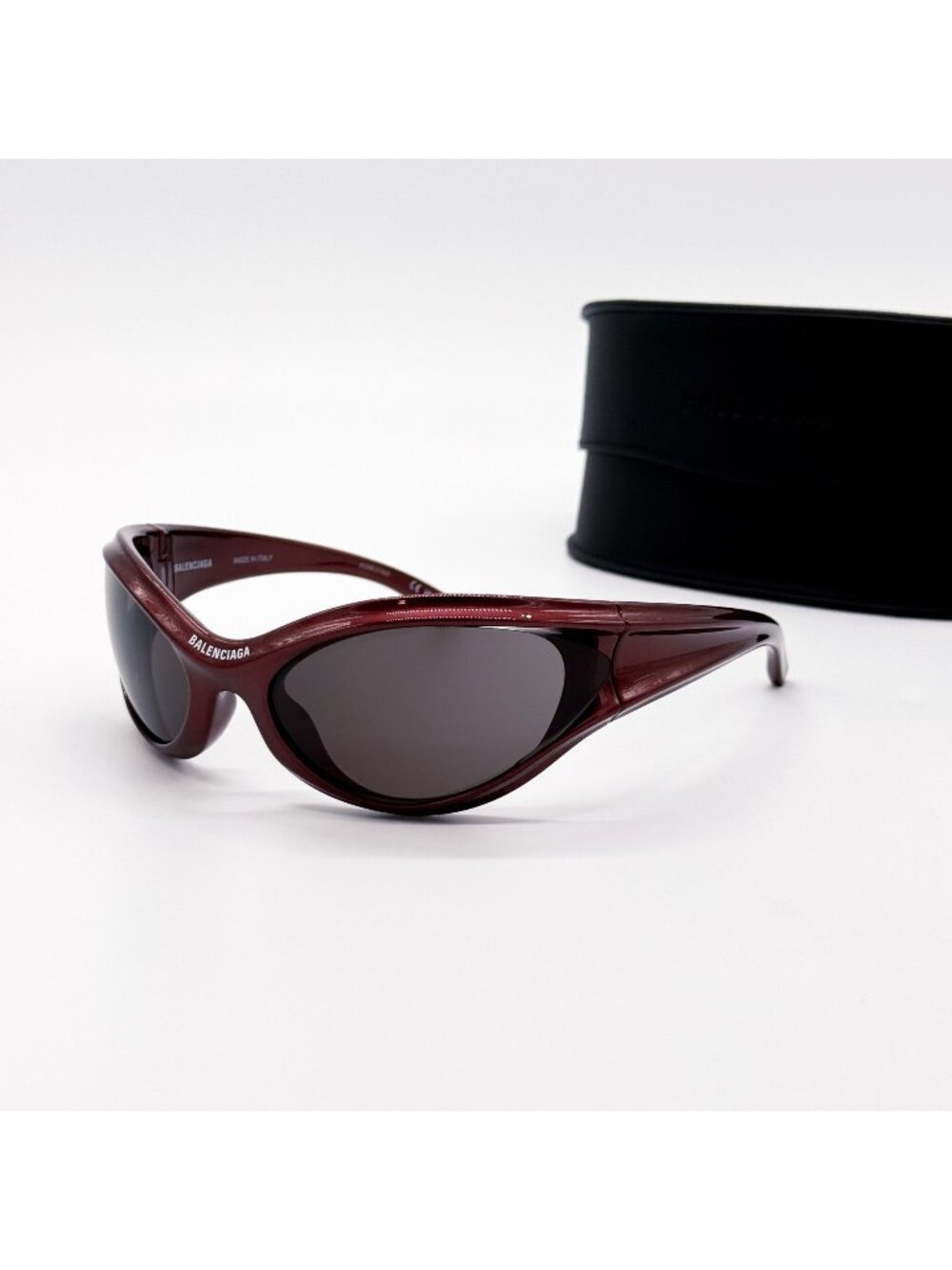 NEW BALENCIAGA BB0317S 002 SUNGLASSES BURGUNDY UNISEX EYEWEAR BALENCIAGA - Picture 2 of 9